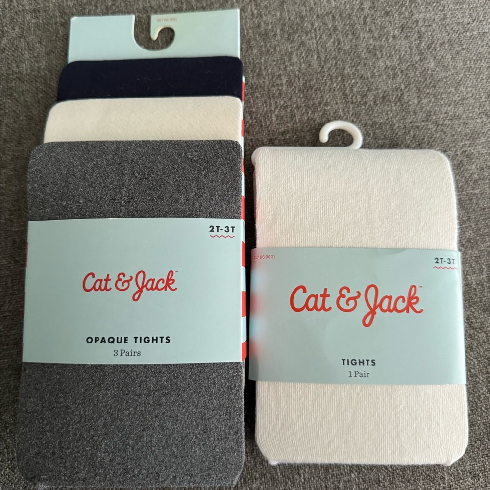 Cat and Jack 2t—3t tights, never worn